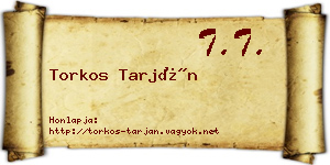 Torkos Tarján névjegykártya